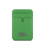 Apple iPhone 17 Air Kılıf Lacoste Orjinal Lisanslı M-safe Şarj Özellikli PU Pike Desenli Metal Logolu Kartlıklı Kapak