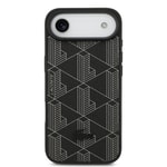 Apple iPhone 17 Air Kılıf Lacoste Orjinal Lisanslı M-safe Şarj Özellikli PU Deri Tasarımlı Kartlıklı Karışık Monogram Desenli Kapak