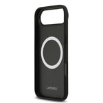 Apple iPhone 17 Air Kılıf Lacoste Orjinal Lisanslı M-safe Şarj Özellikli PU Deri Tasarımlı Karışık Monogram Desenli Kapak