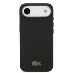 Apple iPhone 17 Air Kılıf Lacoste Orjinal Lisanslı M-safe Şarj Özellikli PU Pike Desenli Metal Logolu Kartlıklı Kapak
