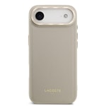 Apple iPhone 17 Air Kılıf Lacoste Orjinal Lisanslı M-safe Şarj Özellikli Champs Elysees PU Deri Tasarımlı Kapak