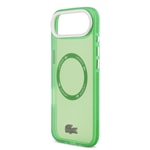Apple iPhone 17 Air Kılıf Lacoste Orjinal Lisanslı M-safe Şarj Özellikli İkonik Timsah Logolu Buzlu Kapak