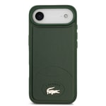 Apple iPhone 17 Air Kılıf Lacoste Orjinal Lisanslı M-safe Şarj Özellikli PU Deri Tasarımlı Metal Logolu Kapak