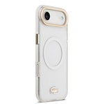 Apple iPhone 17 Air Kılıf Lacoste Orjinal Lisanslı M-safe Şarj Özellikli Gold Timsah Logolu Buzlu Kapak