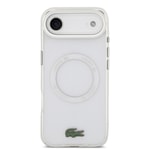 Apple iPhone 17 Air Kılıf Lacoste Orjinal Lisanslı M-safe Şarj Özellikli İkonik Timsah Logolu Buzlu Kapak