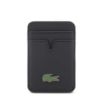 Apple iPhone 17 Air Kılıf Lacoste Orjinal Lisanslı M-safe Şarj Özellikli PU Pike Desenli Metal Logolu Kartlıklı Kapak