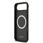 Apple iPhone 17 Air Kılıf Lacoste Orjinal Lisanslı M-safe Şarj Özellikli PU Deri Tasarımlı Kartlıklı Karışık Monogram Desenli Kapak