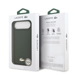 Apple iPhone 17 Air Kılıf Lacoste Orjinal Lisanslı M-safe Şarj Özellikli PU Deri Tasarımlı Metal Logolu Kapak