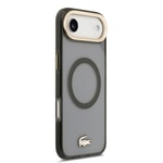 Apple iPhone 17 Air Kılıf Lacoste Orjinal Lisanslı M-safe Şarj Özellikli Gold Timsah Logolu Buzlu Kapak