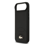 Apple iPhone 17 Air Kılıf Lacoste Orjinal Lisanslı M-safe Şarj Özellikli PU Deri Tasarımlı Metal Logolu Kapak