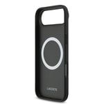 Apple iPhone 17 Air Kılıf Lacoste Orjinal Lisanslı M-safe Şarj Özellikli PU Pike Desenli Metal Logolu Kartlıklı Kapak
