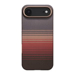 Apple iPhone 17 Air Kılıf M-safe Şarj Özellikli Aramid Fiber Pitaka Tactile Woven Sunset-Moonrise Serisi Kapak
