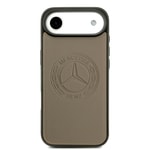 Apple iPhone 17 Air Kılıf Mercedes Benz Orjinal Lisanslı M-safe Şarj Özellikli Hakiki Deri Nostaljik Yıldız Dizayn Kapak