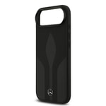 Apple iPhone 17 Air Kılıf Mercedes Benz Orjinal Lisanslı M-safe Şarj Özellikli Dokulu Desenli Deri Kapak
