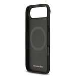 Apple iPhone 17 Air Kılıf Mercedes Benz Orjinal Lisanslı M-safe Şarj Özellikli Şeritli Yıldız Desenli Metal Logolu Deri Kapak