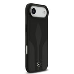 Apple iPhone 17 Air Kılıf Mercedes Benz Orjinal Lisanslı M-safe Şarj Özellikli Dokulu Desenli Deri Kapak