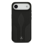 Apple iPhone 17 Air Kılıf Mercedes Benz Orjinal Lisanslı M-safe Şarj Özellikli Dokulu Desenli Deri Kapak