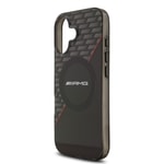 Apple iPhone 17 Kılıf AMG Orjinal Lisanslı M-safe Şarj Özellikli Çift Katmanlı Kırmızı Çapraz Çizgili Kapak