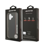 Apple iPhone 17 Kılıf AMG Orjinal Lisanslı M-safe Şarj Özellikli IML Baskı Logolu Çift Katmanlı Bow Lines Kapak