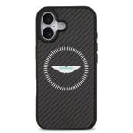 Apple iPhone 17 Kılıf Aston Martin Orjinal Lisanslı M-safe Şarj Özellikli Karbon Fiber Kapak