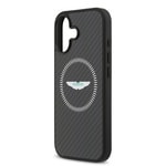 Apple iPhone 17 Kılıf Aston Martin Orjinal Lisanslı M-safe Şarj Özellikli Karbon Fiber Kapak