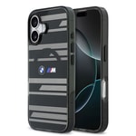 Apple iPhone 17 Kılıf BMW Orjinal Lisanslı M-safe Şarj Özellikli Metal Kamera Butonlu Yatay Şeritli M Dizayn Kapak