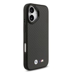 Apple iPhone 17 Kılıf BMW Orjinal Lisanslı M-safe Şarj Özellikli Karbon Fiber Metal Logolu Kapak