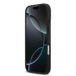 Apple iPhone 17 Kılıf BMW Orjinal Lisanslı M-safe Şarj Özellikli Deri Arka Yüzey Metal Logolu Delikli Şerit Tasarımlı Kapak