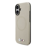 Apple iPhone 17 Kılıf BMW Orjinal Lisanslı M-safe Şarj Özellikli Metal Logolu Delikli M Dizayn Deri Kapak