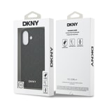 Apple iPhone 17 Kılıf DKNY Orjinal Lisanslı M-safe Şarj Özellikli 3D Yazılı Grid Pattern Kapak