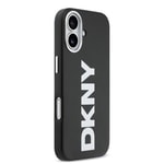 Apple iPhone 17 Kılıf DKNY Orjinal Lisanslı M-safe Şarj Özellikli PU Büyük Dikey Logolu Kapak