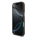 Apple iPhone 17 Kılıf Guess Orjinal Lisanslı M-safe Şarj Özellikli 4G Metal Büyük Logolu Kartlıklı Kapak