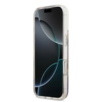 Apple iPhone 17 Kılıf Guess Orjinal Lisanslı M-safe Şarj Özellikli Transparan Resin Flowers Kapak
