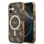Apple iPhone 17 Kılıf Guess Orjinal Lisanslı M-safe Şarj Özellikli IML Baskılı Klasik Logolu 4G Desenli Kapak