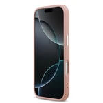Apple iPhone 17 Kılıf Guess Orjinal Lisanslı M-safe Şarj Özellikli Metal Kamera Çerçeveli Üçgen Logolu Glitter Kapak