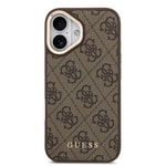 Apple iPhone 17 Kılıf Guess Orjinal Lisanslı M-safe Şarj Özellikli 4G Metal Büyük Logolu Kartlıklı Kapak