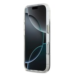 Apple iPhone 17 Kılıf Guess Orjinal Lisanslı M-safe Şarj Özellikli 4G Desenli Simli Silikon Kapak