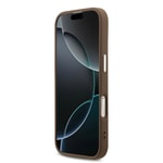 Apple iPhone 17 Kılıf Guess Orjinal Lisanslı Gümüş Metal Kamera Çerçeveli 4G Desenli Metal Büyük 4G ve Yazı Logolu Kapak
