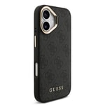 Apple iPhone 17 Kılıf Guess Orjinal Lisanslı M-safe Şarj Özellikli 4G Metal Büyük Logolu Kartlıklı Kapak