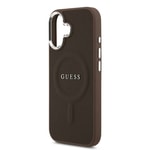 Apple iPhone 17 Kılıf Guess Orjinal Lisanslı M-safe Şarj Özellikli Klasik Yazı Logolu PU Deri Kapak