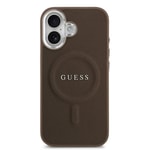Apple iPhone 17 Kılıf Guess Orjinal Lisanslı M-safe Şarj Özellikli Klasik Yazı Logolu PU Deri Kapak