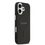 Apple iPhone 17 Kılıf Guess Orjinal Lisanslı M-safe Şarj Özellikli Klasik Yazı Logolu PU Deri Kapak