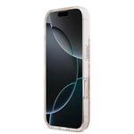Apple iPhone 17 Kılıf Guess Orjinal Lisanslı M-safe Şarj Özellikli Transparan Resin Flowers Kapak