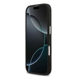 Apple iPhone 17 Kılıf Guess Orjinal Lisanslı M-safe Şarj Özellikli Metal Kamera Çerçeveli Üçgen Logolu Glitter Kapak