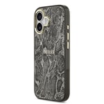 Apple iPhone 17 Kılıf Guess Orjinal Lisanslı M-safe Şarj Özellikli Yazı Logolu Python Desenli Kapak