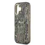 Apple iPhone 17 Kılıf Guess Orjinal Lisanslı M-safe Şarj Özellikli Yazı Logolu Python Desenli Kapak