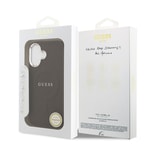 Apple iPhone 17 Kılıf Guess Orjinal Lisanslı M-safe Şarj Özellikli IML Baskılı Üçgen Logolu Metal Kamera Çerçeveli Kapak
