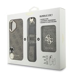 Apple iPhone 17 Kılıf Guess Orjinal Lisanslı M-safe Şarj Özellikli Askılı ve 4G Logo Kartlıklı Kapak