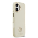 Apple iPhone 17 Kılıf Guess Orjinal Lisanslı M-safe Şarj Özellikli Grained Yazı ve Taşlı 4G Logolu Kapak