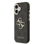 Apple iPhone 17 Kılıf Guess Orjinal Lisanslı Gold Metal Kamera Çerçeveli 4G Desenli Metal Büyük 4G ve Yazı Logolu Kapak